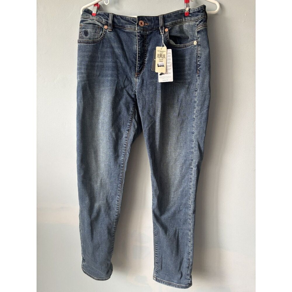 LL Bean Organic Cotton Jeans Sz 6 Flannel Lined Boyfriend Low Rise Granola Farm